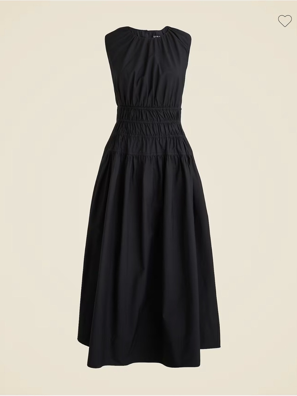 J. Crew Hyacinth Dress in Cotton Poplin Black Size XS NWT